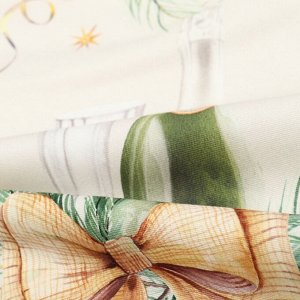 Набор новогодний столовый Spruce mood скатерть 150х110см +/-3см с ВГМО, салфетка 40х40см-4 шт, 100%хл