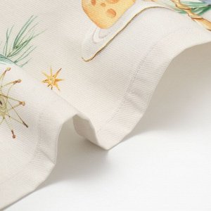 Набор новогодний столовый Spruce mood скатерть 150х110см +/-3см с ВГМО, салфетка 40х40см-4 шт, 100%хл