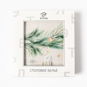 Набор новогодний столовый Spruce mood скатерть 150х110см +/-3см с ВГМО, салфетка 40х40см-4 шт, 100%хл