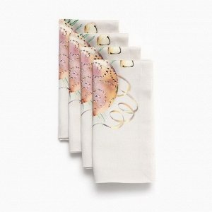 Набор новогодний столовый Spruce mood скатерть 150х110см +/-3см с ВГМО, салфетка 40х40см-4 шт, 100%хл