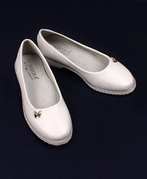 Туфли для девочки белые 32342-ПТ18