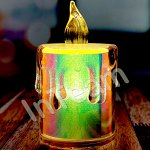 Свеча светодиодная - цветное свечение 6.5см
