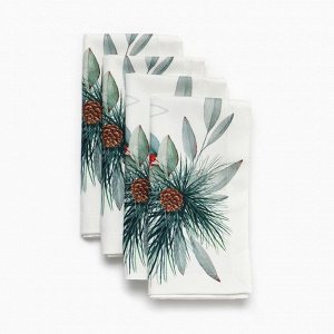 Набор новогодний New Years treat: скатерть 150x220 см ±3 см с ВГМО, салфетка 40x40 см-12 шт., 100% хлопок