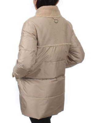 033 BEIGE Куртка зимняя облегченная женская (холлоффайбер 150 гр., искусственная дубленка)