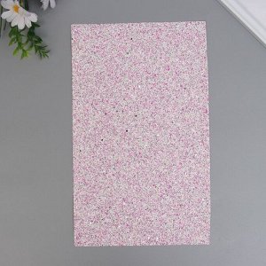 Лист для творчества иск.кожа "Блёстки" бело-фиолетовый лист 33х20 см толщина 1,6 мм