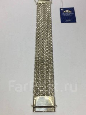 Браслет бисмарк из серебра  арт мс-148