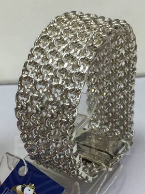 Браслет бисмарк из серебра  арт мс-148