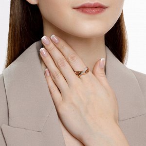 Золотое кольцо с фианитами  арт кз-494