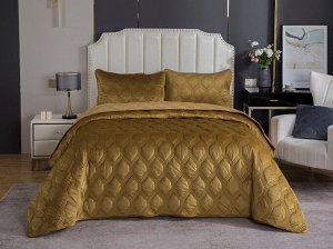 Стеганное покрывало Kendall (охра) 240х260см (1), 50х70см (2)