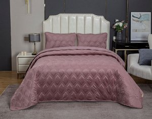 Стеганное покрывало Kendall (пыльная роза) 240х260см (1), 50х70см (2), шт