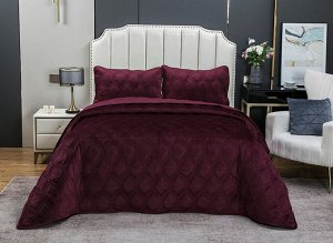 Стеганное покрывало Kendall (сангрия) 240х260см (1), 50х70см (2), шт