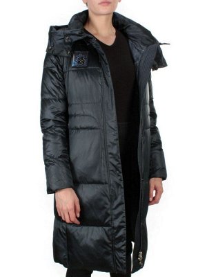 9110 INK BLUE Пальто зимнее женское FLOWERROVE (200 гр. холлофайбера)