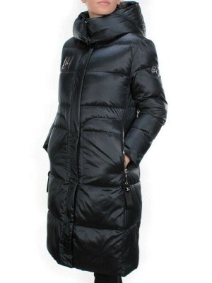 9110 DARK GREEN Пальто зимнее женское FLOWERROVE (200 гр. холлофайбера)