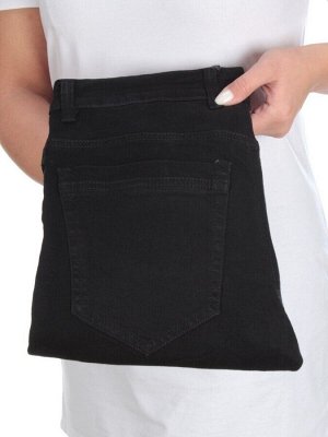 9105 BLACK Джинсы женские стрейчевые (95% хлопок, 5% полиэстер)