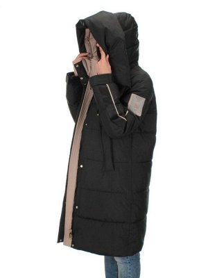 2098 BLACK Пальто зимнее женское (200 гр .холлофайбер)