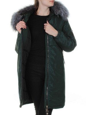 V-1032 EMERALD Пальто женское с натуральным мехом Vomilov