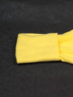 M045 YELLOW Брюки спортивные женские на флисе (100% хлопок) 7986