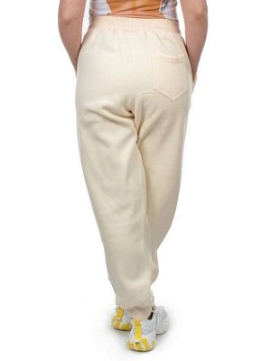 M075 BEIGE Брюки спортивные женские на флисе (100% хлопок) 7986