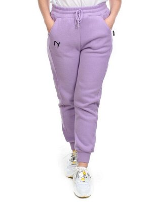 03 LILAC Брюки спортивные женские на флисе (100% хлопок) 7986