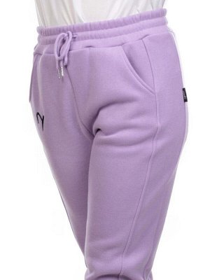 03 LILAC Брюки спортивные женские на флисе (100% хлопок) 7986