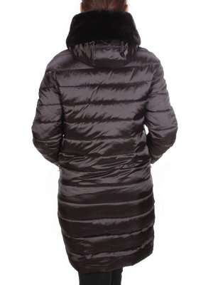 815-E09 BLACK Пальто зимнее женское VISDEER (200 гр. тинсулейт)