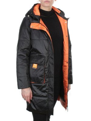 8188 BLACK Пальто демисезонное женское Cloud Lag Cat (100 гр. синтепон)