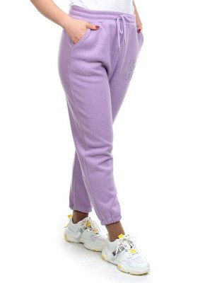 06 LILAC Брюки спортивные женские на флисе (100% хлопок) 7986