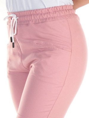 QB-84 PINK Брюки спортивные женские (95% хлопок, 5% стрейч) P&S