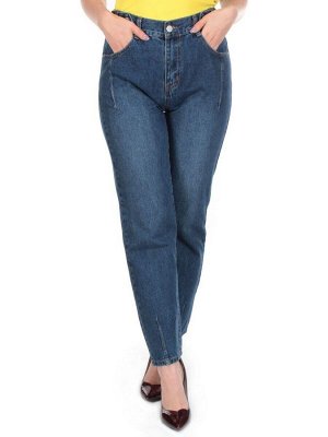 GB18401 DARK BLUE Джинсы женские (63% хлопок, 34% полиэстер, 3% эластан)