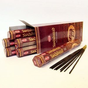 Благовония HEM шестигранники SANDALWOOD Сандаловое дерево Привлекает энергию удачи