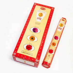 Благовония HEM шестигранники Precious 3 in 1 (ДРАГОЦЕННЫЕ 3 в 1)