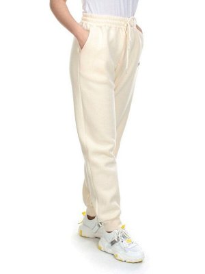 M071 BEIGE Брюки спортивные женские на флисе (100% хлопок) 7986