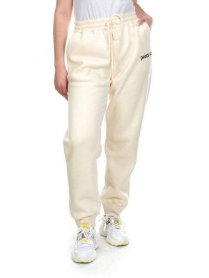 M071 BEIGE Брюки спортивные женские на флисе (100% хлопок) 7986