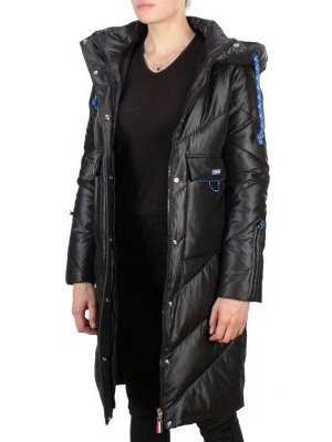 9190 BLACK Пальто зимнее женское EVCANBADY (200 гр. холлофайбера)