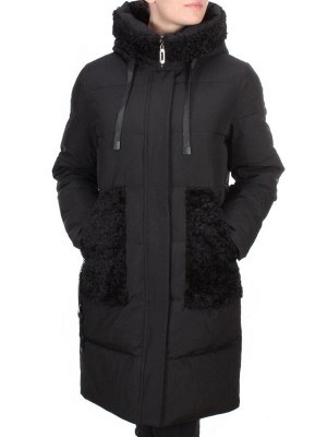 2197-2 BLACK Пальто зимнее женское OLAYEETE (200 гр. холлофайбера)