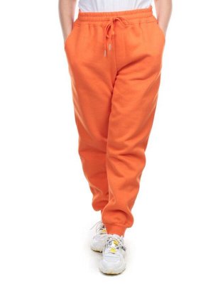 M049 ORANGE Брюки спортивные женские на флисе (100% хлопок) 7986