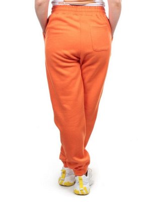 M049 ORANGE Брюки спортивные женские на флисе (100% хлопок) 7986