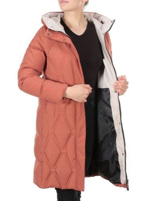 2158  TERRACOTTA Пальто зимнее облегченное  женское YINGPENG (150 гр. холлофайбер)