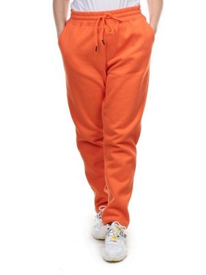M045 ORANGE Брюки спортивные женские на флисе (100% хлопок) 7986