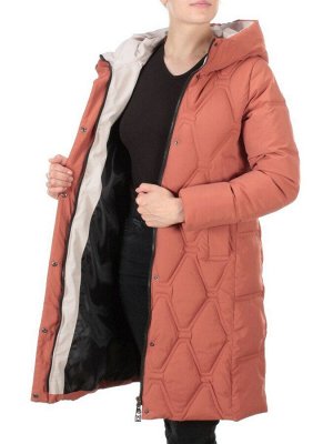 2158  TERRACOTTA Пальто зимнее облегченное  женское YINGPENG (150 гр. холлофайбер)