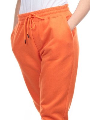 M045 ORANGE Брюки спортивные женские на флисе (100% хлопок) 7986