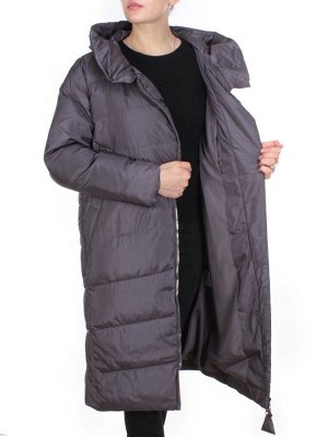 2118 GRAY Пальто зимнее женское MELISACITI (200 гр. холлофайбера)