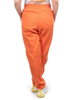 M045 ORANGE Брюки спортивные женские на флисе (100% хлопок) 7986