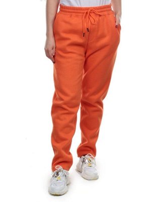 M045 ORANGE Брюки спортивные женские на флисе (100% хлопок) 7986