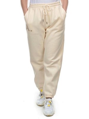 M041 BEIGE Брюки спортивные женские на флисе (100% хлопок) 7986