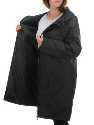 22098 BLACK Куртка демисезонная двухсторонняя женская (80 гр. синтепон)