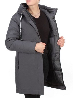 8802 DARK GRAY Пальто зимнее женское CLOUD LAG CAT  (200 гр. холлофайбер)