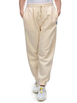 M043 BEIGE Брюки спортивные женские на флисе (100% хлопок) 7986