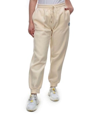 M043 BEIGE Брюки спортивные женские на флисе (100% хлопок) 7986