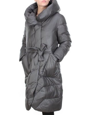 2237 DARK GRAY Пальто женское зимнее AKIDSEFRS (200 гр. холлофайбера)